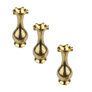 Florero Rectangular de Metal, mesa decorativa para festivales, decoración del hogar con acabado antiguo de latón y acabado grabado - Product Image 5