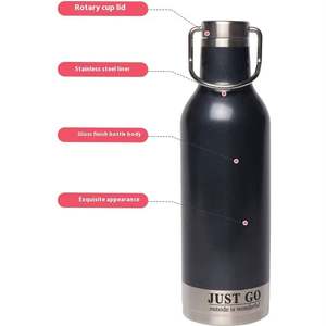 Botella de Agua Deportiva Portátil de Acero Inoxidable 304, Botella para Beber Agua Deportiva con Asa y Tapa para Termo de Alimentos - Product Image 4