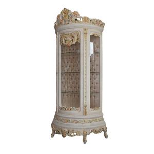 Vitrina de Madera Maciza Estilo Francés, Clásica, Pintada en Blanco, Independiente, Ecológica, para Sala de Estar - Product Image 5