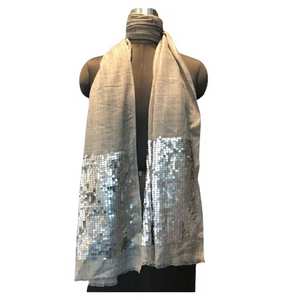 Estola de trabajo de lana con lentejuelas de nuevo diseño de última colección disponible a un precio razonable - Product Image 6