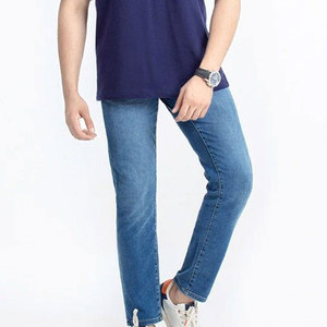 Jeans pour hommes tendance, coupe slim, coupe classique, design personnalisé, faible MOQ, séchage rapide, nouveau design - Product Image 2