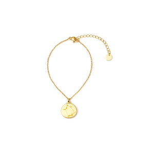 Pulsera de Acero Inoxidable Chapada en Oro, Minimalista, con Dijes, Joyería de Moda para Mujer, Regalo - Product Image 2