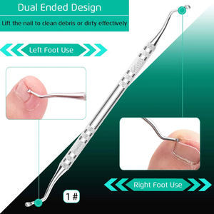 Lime et curettes manuelles pour ongles incarnés en acier inoxydable Instruments chirurgicaux pour le traitement des ongles des podiatres - Product Image 2