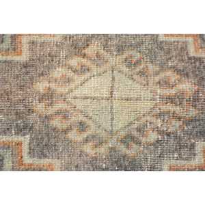 Alfombra Turca, Alfombra Vintage de 3.3x11.1 pies, Alfombra de Lana Naranja - Product Image 5