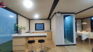 Trung Quốc Xách Tay Pre Fab 40 Chân Nhỏ Prefab Sinh Thái Thép Nhà 2 Câu Chuyện Thiết Kế Đúc Sẵn Biệt Thự Modular <span class=keywords><strong>Container</strong></span> Cabin Van Nhà - Product Image 6