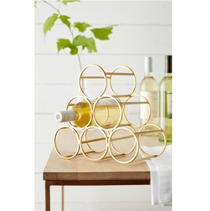 Estante de botella de vino de mesa con tarifa al por mayor, soporte de almacenamiento de vino de Metal para decoración de Bar restaurante - Product Image 5