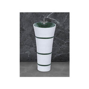 Lavabos de Cerámica Ecológicos Ashirwad de Calidad Superior, Lavabos de Diseño Ovalado Brillante con un Solo Orificio para Grifo, 5 - Product Image 1