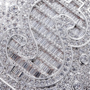 Pendentif en moissanite en forme de sac d'argent glacé, couleur D VVS, micro pavé, argent 925, charme hip-hop de luxe, bijoux personnalisés, OEM, vente en gros - Product Image 2