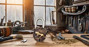 Padlock-01ZZ cadenas à clé tigre en laiton massif, petite serrure de gymnastique jaune, cadenas solide avec la même clé pour boîte à bagages - Product Image 6