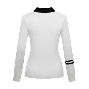 Vêtements de golf et de tennis pour femmes personnalisés en gros, automne-hiver, manches longues, slim, extensible, respirant, imprimé par transfert thermique - Product Image 6