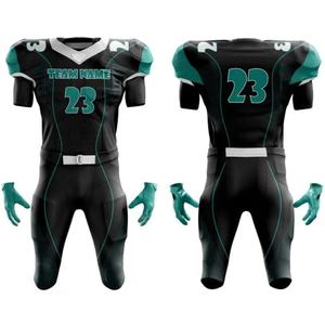 Conjunto de uniforme y pantalón de fútbol americano hecho a medida al por mayor de la mejor calidad 100% poliéster Spandex 7V7 bandera ropa de fútbol americano - Product Image 1