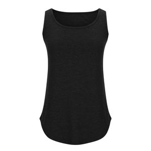 Service OEM débardeur athlétique grande taille pour femmes couleur unie col carré sans manches coupe ample tricoté chemise de plage décontractée - Product Image 3