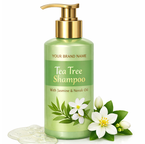 Shampoo à l'arbre à thé à base de plantes en marque privée avec huile de jasmin et de néroli OEM en vrac Shampooing antipelliculaire et rafraîchissant du cuir chevelu pour la vente en gros - Product Image 2