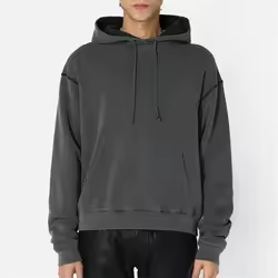 เสื้อฮู้ดสวมหัวโอเวอร์ไซส์สำหรับผู้ชายเสื้อมีฮู้ดแบบสวมหัวผ้าฝ้าย100% ขนาดใหญ่ - Product Image 3