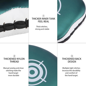 Gold and Silver Curved Focus Mitts for Training Punch <b>Practice</b> Hand <b>Pads</b> with Shock Absorption Design - Product Image 2