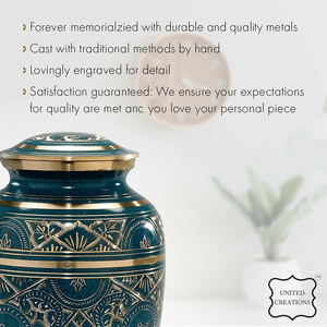 Venta al por mayor Fabricante de urnas de cremación Urna de metal asequible Urna de metal sólido para la cremación de cenizas - Product Image 4