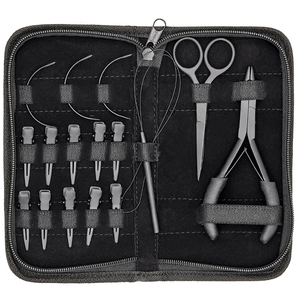 Meilleur design de kit d'extension de cheveux professionnel avec logo personnalisé pince en acier inoxydable de haute qualité vente en gros d'extension de cheveux en plastique - Product Image 2