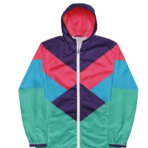 Veste décontractée pour homme de style vintage à capuche respirante personnalisée rose turquoise violet orange inspirée du style de la rue - Product Image 1