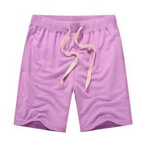 Short décontracté de haute qualité pour hommes 95% coton 5% Spandex imperméable tricoté poche de hanche logo personnalisé cordon élastique OEM solide - Product Image 4