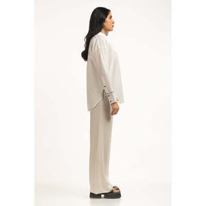 เสื้อเชิ้ตผ้าลินินทรงปกติสำหรับผู้หญิง WM-CS-SS24-097 ผ้าทอ - Product Image 3