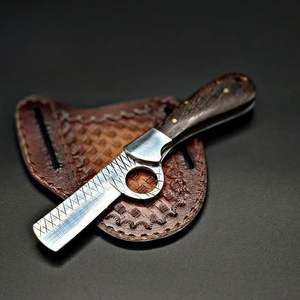 Couteau de chasse de haute qualité pour l'extérieur, en acier inoxydable carbone D2, couteaux tactiques de survie pour la chasse, manche en bois noir avec étui - Product Image 1