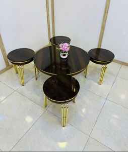 Mesa de centro de estilo Simple y moderno de lujo, juego de comedor de Metal convertible para el hogar, oficina, taller, hogar, Bar, Villa, cocina, dormitorio, uso - Product Image 5