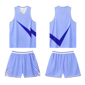Conjunto de Camiseta y Pantalones Cortos de Baloncesto de Secado Rápido, Transpirable y de Alta Calidad al por Mayor - Product Image 1