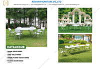 Table Pliante Ronde Blanche Prix de Gros pour Mariage Banquet Événement, Table Pliante en Plastique