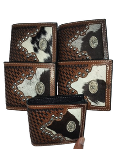 Bolso Ejecutivo de Cuero Genuino Hecho a Mano con Cremallera, Estilo Occidental Bohemio con Estampados de Animales, Duradero para Viajes Diarios de Otoño e Invierno - Product Image 1