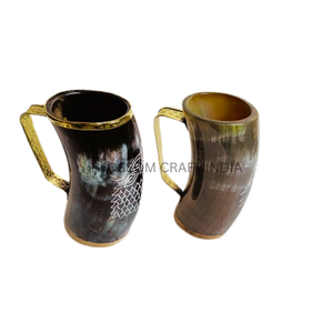 Taza de Beber de Cuerno de Búfalo Personalizada, Estilo Americano, Tallada a Mano, con Logotipo, Apta para Alimentos, Decoración del Hogar y Regalo de Navidad - Product Image 6