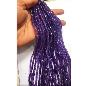 26 Strands Natural Amethyst 7mm Rondelle Faceted <b>Beads</b> 1779 Cts 16 Inch Purple <b>Color</b> Factory Wholesale Price Latest Loose <b>Beads</b> - Product Image 2