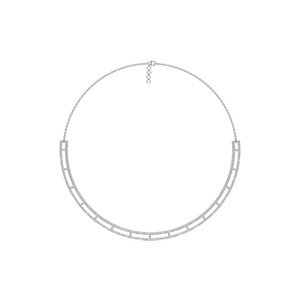 สร้อยคอเพชรเส้นคู่ที่หรูหราสำหรับงานแต่งงานดีไซน์ซับซ้อนพร้อมสองแถวเพื่อสไตล์หรูหราเหนือกาลเวลา - Product Image 2