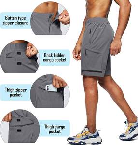 TESSUTO Pantalones Cortos para Hombre, Shorts Cargo de Secado Rápido para Senderismo, Viajes al Aire Libre con Múltiples Bolsillos para Deportes de Aventura y Pesca - Product Image 4