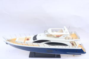 Productos Populares |   Yate a Motor Azimut 82 | Barco de Madera Hecho a Mano para Decoración del Hogar de Estilo Náutico - Product Image 2