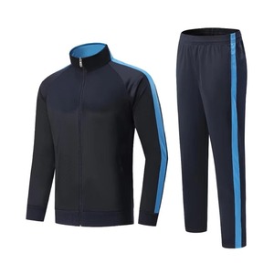 Personnalisable 2 pièces Rugby Football porter veste zippée hauts pantalons hiver automne Fitness exercice vêtements pour l'entraînement et les allumettes - Product Image 2