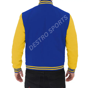 Venta al por mayor personalizado bordado Varsity chaqueta Unisex impreso último diseño chaquetas de béisbol con logotipo personalizado - Product Image 5