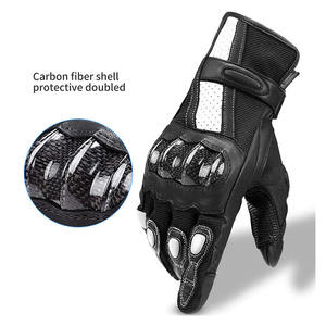 Gants de moto en cuir à doigts entiers avec tissu microfibre antidérapant pour la protection des mains lors du cyclisme et des sports motorisés, service OEM - Product Image 3