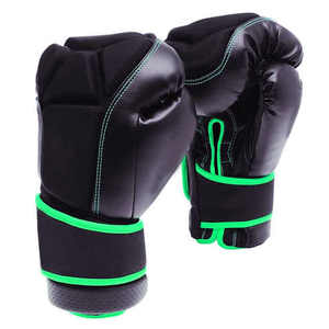 Guantes MMA Medio dedo/sin dedos con cordones de gama alta PU + PE para entrenamiento Saco de boxeo pesado Artes marciales Adulto - Product Image 4