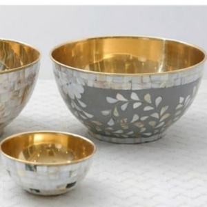 Bol à chocolat vintage artisanal avec incrustation de vadrouille Artisanat naturel avec bol de service de forme ronde pour la maison et l'hôtel - Product Image 2