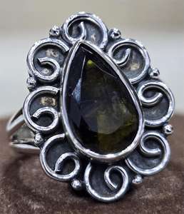 Anillo de Plata de Ley 925 Eternity Vermeil, excelente calidad, piedra preciosa de diseñador hecha a mano, rodio verde clásico de última moda - Product Image 1