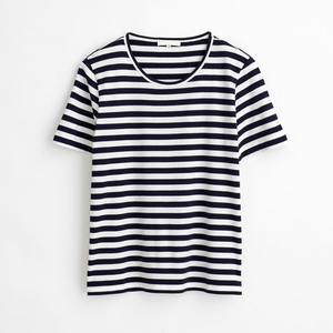 Camiseta de algodón 100% de manga corta con diseño personalizado para mujer, venta al por mayor de alta calidad con logotipos impresos, opción de diseño en blanco - Product Image 5