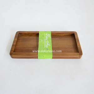 Plateau à café en bois naturel, écologique, durable et élégant, compatible lave-vaisselle pour un usage quotidien - Product Image 6