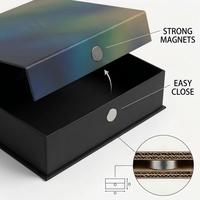 Boîte de présentation personnalisable en velours avec insert et pelliculage mat pour cadeaux de mariage, commande en gros, solution d'emballage de marque premium
