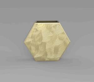 Juego de 2 floreros de metal Vantage Modern Luxury con acabado chapado en oro Estilo único Fancy para decoración del hogar y deshierbe - Product Image 2