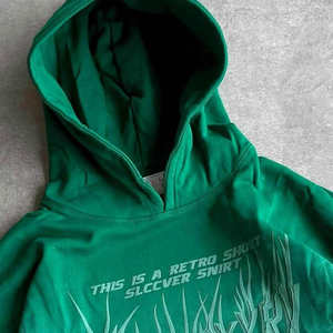 Sudaderas con Capucha de Felpa Francesa de Algodón de Primera Calidad, Diseño Nuevo de Fabricante OEM, Bordado Aplicado y Lavado Ácido, 500 GSM, con Cremallera - Product Image 5