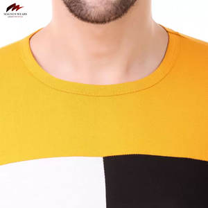 2025 nueva llegada de camisetas Ringer de verano para hombres ropa informal transpirable de secado rápido de talla grande venta en línea hecha de poliéster/algodón - Product Image 4