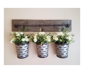 Jardinières murales galvanisées modernes Design chic et minimaliste Décor accrocheur pour salon chambre cuisine ou couloir - Product Image 1