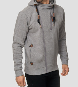 Top Selling High Quality Custom Logo Embroidered <b>Blue</b> Zip <b>Men's</b> 100% Cotton Heavyweight Fleece Oversized <b>Hoodies</b> - Product Image 5