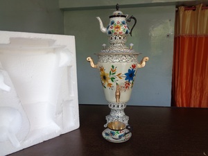 Teteras y Teteras de metal Samovar de cobre turco con icono tradicional hecho a mano - Product Image 2