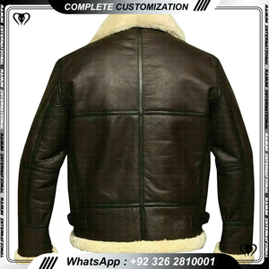 Veste en peau de vache pleine de haute qualité en faux cuir pour hommes, coupe-vent et respirante avec rayures pour l'hiver - Product Image 4